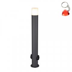 Lampa zewnętrzna słupek ogrodowy z gniazdami sieciowymi HOOSIC 424067142 Trio