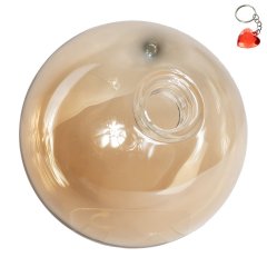 Bursztynowy szklany klosz 7511 nakręcany na oprawkę G9 średnica 12 cm