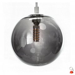 Klosz szklany 12cm dymiony do serii Bubbles AZ5956 Azzardo