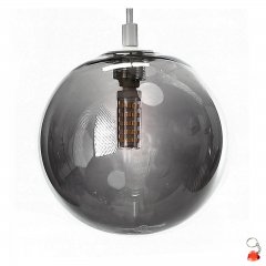 Klosz szklany 15cm dymiony do serii Bubbles AZ5885 Azzardo