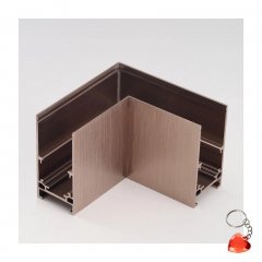 Łącznik narożny A czekoladowy do szynoprzewodów magnetycznych Alfa Track Magnetic52 AZ6363 Azzardo