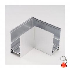 Łącznik narożny A srebrny do szynoprzewodów magnetycznych Alfa Track Magnetic52 AZ6365 Azzardo