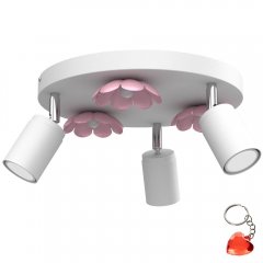 Lampa reflektor spot dziecięcy potrójny na okręgu FLOWER 3878 Luminex