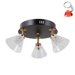 Lampa reflektor spot LED 12W ORELLA WL-34393-3R-BK-HBR Italux