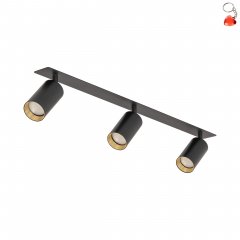 Lampa reflektor spot potrójny podtynkowy AMIS BLACK 10808 TK Lighting