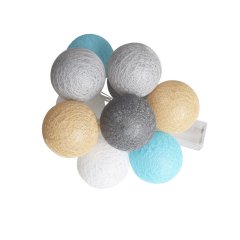 Kule łańcuch girlanda LED Cotton Balls 10szt. EKD1535 Eko-light