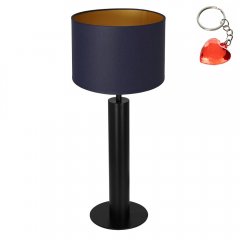Czarna lampa stołowa nocna z granatowym abażurem TABLE LAMPS 3667 Luminex