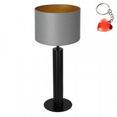Czarna lampa stołowa nocna z szarym abażurem TABLE LAMPS 3665 Luminex