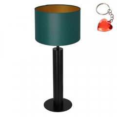 Czarna lampa stołowa nocna z zielonym abażurem TABLE LAMPS 3666 Luminex