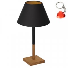 Lampa stołowa nocna z czarnym abażurem TABLE LAMPS 3750 Luminex