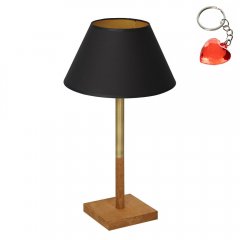 Lampa stołowa nocna z czarnym abażurem TABLE LAMPS 3808 Luminex