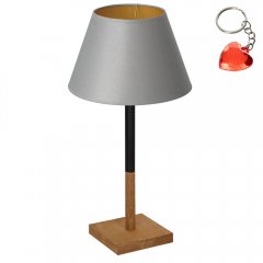 Lampa stołowa nocna z szarym abażurem TABLE LAMPS 3751 Luminex