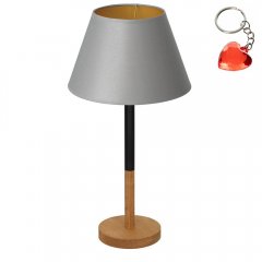 Lampa stołowa nocna z szarym abażurem TABLE LAMPS 3756 Luminex