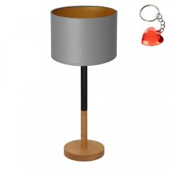 Lampa stołowa nocna z szarym abażurem TABLE LAMPS 3826 Luminex