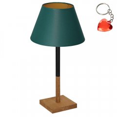 Lampa stołowa nocna z zielonym abażurem TABLE LAMPS 3752 Luminex