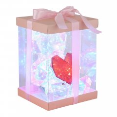 Ozdobna lampa z efektem kryształowego misia z sercem LED 0,5W BRONDAR 28058K Globo