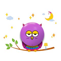 Lampa dziecięca LED 0,6W OWL ML112 Milagro