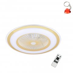 Lampa sufitowa z wentylatorem - Lampowentylator LED 48W z pilotem ZEPHYR ML1517 Milagro