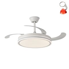 Lampa sufitowa z wentylatorem - Lampowentylator LED 60W z pilotem FLUARA 71364 Rabalux