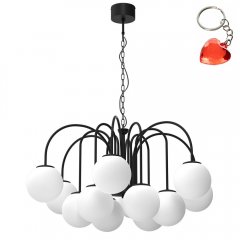 Duży żyrandol dwunastoramienny kule CAMBRIDGE 3196 Luminex