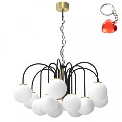 Duży żyrandol dwunastoramienny kule CAMBRIDGE 3201 Luminex