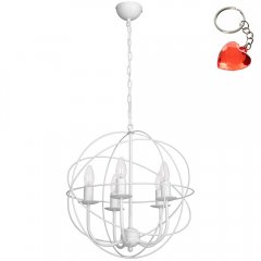 Żyrandol duży biały GLOBE 5132 Luminex