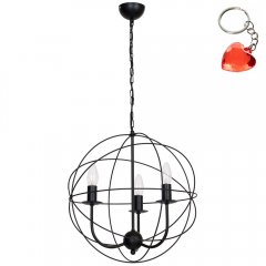 Żyrandol mały czarny GLOBE 5134 Luminex