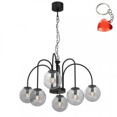 Żyrandol sześcioramienny kule dymione CAMBRIDGE 3697 Luminex