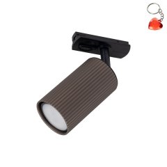 Lampa reflektor spot szynowy jednofazowy ryflowany TRACER TUNE BROWN 1 16145 TK Lighting