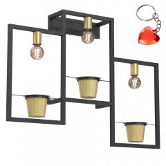 Lampa ścienna z trzema doniczkami FLORES 5367 Luminex