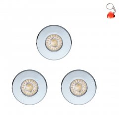 Zestaw x3 opraw łazienkowych wpuszczanych oczko IGOA 94978 Eglo
