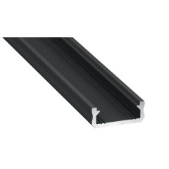 Profil aluminiowy czarny typ "D" 1m + klosz mleczny EKPR6398 Eko-light