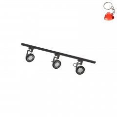 Potrójny zestaw szynoprzewód czarny na żarówki AR111 1-fazowy 3560 Zuma Line
