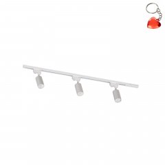 Zestaw biały 1m szynoprzewód z reflektorami 1-fazowy 3553 Zuma Line