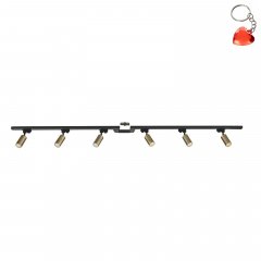 Zestaw czarny 2m szynoprzewód z reflektorami złoty 1-fazowy 3022 Zuma Line