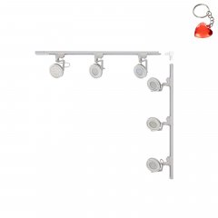 Zestaw L 1x1m z reflektorami szynoprzewód biały 1-fazowy 3580 Zuma Line