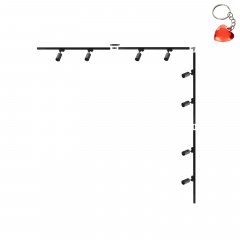 Zestaw L 2x2m czarny z reflekotrami szynoprzewód 1-fazowy 3581 Zuma Line