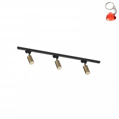 Zestaw prosty czarny 1m ze złotymi reflektorami 1-fazowy 3552 Zuma Line