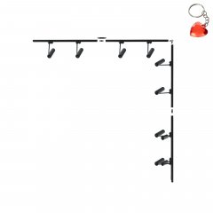 Zestaw szynoprzewód L 2x2m czarny z reflektorami 1-fazowy 3586 Zuma Line