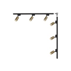 Zestaw szynoprzewodów L 1x1m złote reflektory 1-fazowy 3563 Zuma Line