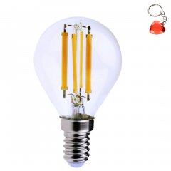 Żarówka kulka LED E14 G45 6W NW FILAMENT 1400 Rabalux