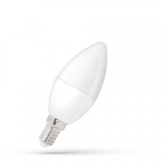 Żarówka LED Świecowa E14 6W ściemnialna CW WOJ + 14383 Spectrum