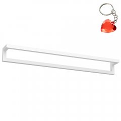 Biały wieszak łazienkowy podłużny ścienny na ręcznik BATHROOM ORGANIZATION 9871 Luminex