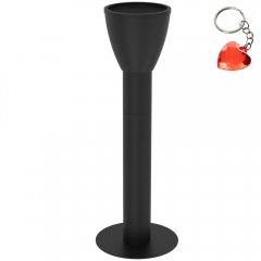 Czarna metalowa popielniczka stojąca SMOKERS 9893 Luminex