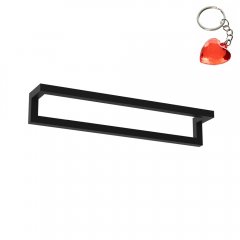 Czarny wieszak łazienkowy podłużny ścienny na ręcznik BATHROOM ORGANIZATION 9868 Luminex