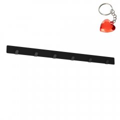 Czarny wieszak ścienny łazienkowy na 6 ręczników BATHROOM ORGANIZATION 9858 Luminex