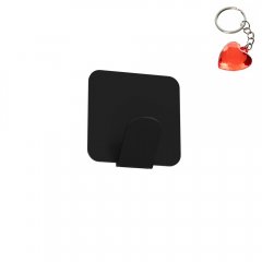 Czarny wieszak ścienny pojedyczny łazienkowy na ręcznik BATHROOM ORGANIZATION 9856 Luminex