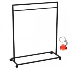 Czarny wieszak stojący łazienkowy podłóżny BATHROOM ORGANIZATION 9904 Luminex