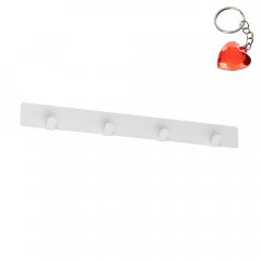 Klasyczny biały wieszak łazienkowy poczwórny BATHROOM ORGANIZATION 9903 Luminex