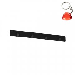 Klasyczny czarny wieszak łazienkowy poczwórny BATHROOM ORGANIZATION 9902 Luminex